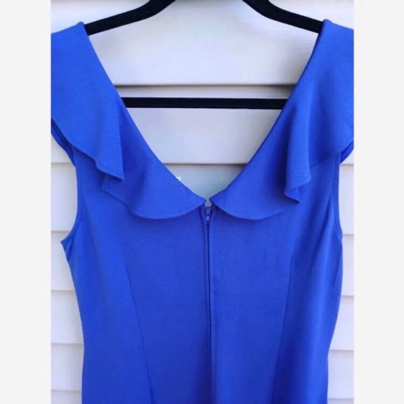 Sale! Gorgeous Blue Ruffle Midi Dress - Picture 6 of 8